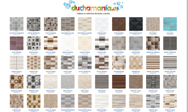Muestrario azulejos baño 2015 - DUCHAMANIA