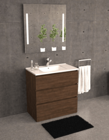 Espejo de baño sin marco en relieve - DUCHAMANIA