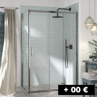 mampara dos puertas correderas