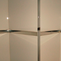 Perfil decorativo aluminio plata - blanco - negro