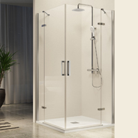 2 fijos + 2 abatibles angular 67 a 140 x 67 a 140 cm (cromo, negro, blanco, níquel, titanio, cobre u oro)