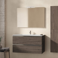 Conjunto Luxe 80x45 cm (mueble, lavabo, espejo y led)*