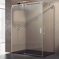 2 fijos + 2 correderas angular 6 mm 65 a 90 x 65 a 120 cm cromo