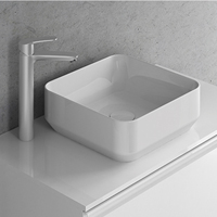 Lavabo cerámico blanco brillo 36x36 cm