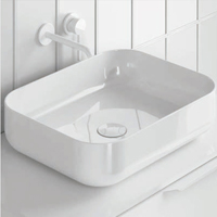 Lavabo cerámico blanco brillo 55x39 cm
