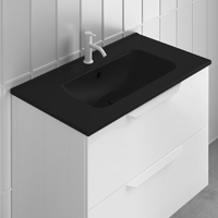 Lavabo negro mate 60, 80 o 100 cm